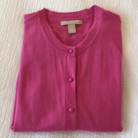 Banana Republic Cardigan Button Down 3/4 Sleeve Bubble Gum Pink Size Small - Picture 1 of 16